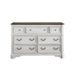 Willa Arlo™ Interiors Rafferty 7 Drawer 64" W Double Dresser Wood in Brown/White | 40 H x 64 W x 19 D in | Wayfair B53297B5F82C47FCBB3BF0F6B6C031B0
