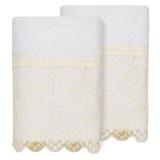 Sand & Stable™ Valentina Turkish Cotton Cream Lace Embellished Washcloth Terry Cloth/Turkish Cotton | Wayfair 3FC44341E5BE421BAF7CB6764C15C498