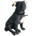 Animal Crackers Large 26cm Black and White Staffy Staffordshire Bull Terrier realistic quality ornament figurine by Leonardo