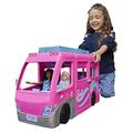 Barbie Dream Camper Van (75 cm) mit 7 Spielbereichen, inkl Pool und Rutsche, 60 Camping-Zubehörteilen, Puppe, als Geschenk für Kinder ab 3 Jahren geeignet, HCD46