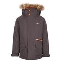 Trespass Upbeat Kids Waterproof Parka Jacket - Dark Grey 7/8