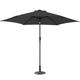 Greenbay 3m Round Parasol 8 Metal Ribs Construction Garden Furniture Parasol Outdoor Umbrella With Winding Crank & Tilt Function (Black) + Parasol Base