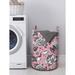 East Urban Home Ambesonne Floral Laundry Bag Fabric in Brown/Gray/Indigo | 12.99 H x 12.99 W in | Wayfair FB4802B490A840A5A8567399FB68EEAA