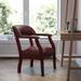 Breakwater Bay Alectra Traditional Vinyl Conference Chair w/ Accent Nail Trim in Brown | 31.5 H x 24 W x 27 D in | Wayfair
