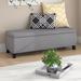 Wrought Studio™ Schmit Flip Top Storage Bench Polyester/Wood/Upholstered in Gray | 20 H x 51 W in | Wayfair VKGL6736 34146657