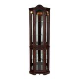 Red Barrel Studio® Lighted Curio Cabinet Wood/Glass in Brown | 70 H x 21.25 W x 15.5 D in | Wayfair RDBS1809 27711483