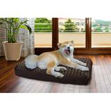 FurHaven Ultra Plush Deluxe Fiber Pillow Pet Bed Polyester in White/Brown | 3 H x 36 W x 27 D in | Wayfair 21435435