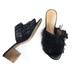 Madewell Shoes | Madewell Black Devon Fringe Heel Slip Sandals 6 | Color: Black | Size: 6