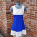 Anthropologie Dresses | Anthropologie Colorblock Beaded Cocktail Dress | Color: Blue/Cream | Size: M