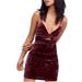 Free People Dresses | Intimately By Free People Velvet Cutout Mini Dress | Color: Purple | Size: Xs