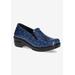 Women's Leeza Flats by Easy Street in Navy Paisley Patent (Size 9 1/2 M)