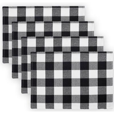 BUFFALO CHECK Placemat by LINTEX LINENS in Black