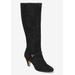 Extra Wide Width Women's Sasha Boot by Bella Vita in Black Suede (Size 8 WW)