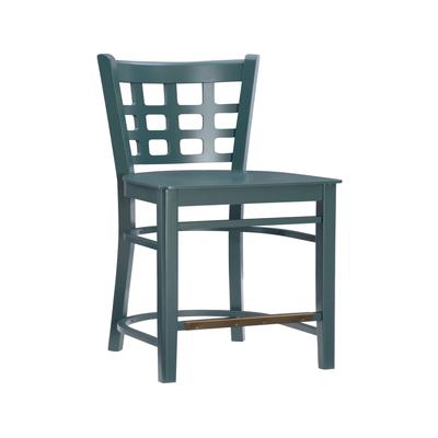 Lola Counter Stool Green Set of 2 by Linon Home Décor in Hunter Green