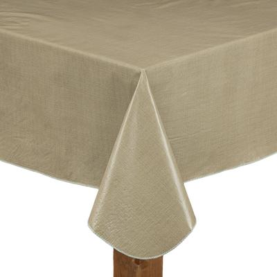 Wide Width CAFÉ DEAUVILLE Tablecloth by LINTEX LINENS in Taupe (Size 60