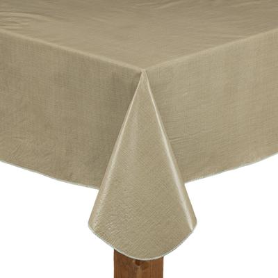 Wide Width CAFÉ DEAUVILLE Tablecloth by LINTEX LINENS in Taupe (Size 60