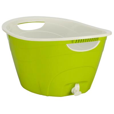 Double Walled Party Tub with Drain Plug by Creatively Designed Products in Lime