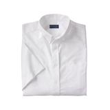 Men's Big & Tall KS Signature Wrinkle Free Short-Sleeve Oxford Dress Shirt by KS Signature in White (Size 20)