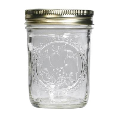 Ball 60000 Regular Mouth Mason Jars, Half Pint (8 Oz), Box Of 12