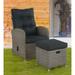 Monaco All-Weather Wicker Outdoor Recliner and Ottoman