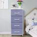 4 Drawer Bedside Nightstand Chest Tower Bedroom Dresser, Pastel Colors