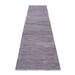 Shahbanu Rugs Lavender shades Reversible Kilim Pure Wool Hand Woven Runner Oriental Rug (2'8" x 10'0") - 2'8" x 10'0"