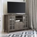 Lark Manor™ Amarissa Solid Wood TV Stand for TVs up to 65" Wood in Gray | 34.75 H in | Wayfair D008071E1FA44D21A95031F62321194F