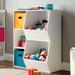 Symple Stuff Fussell Toy Organizer w/ Cubbies & Veggie Bins Wood/MDF in White/Brown | 36.69 H x 30.13 W x 13.75 D in | Wayfair