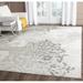 Gray 30 x 0.43 in Area Rug - House of Hampton® Davonn Floral Silver Area Rug Polypropylene | 30 W x 0.43 D in | Wayfair