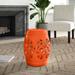 Alcott Hill® Twedt Ceramic Garden Stool Ceramic in Orange | 18 H x 14 W x 14 D in | Wayfair MCRW6587 43861981