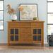 Lark Manor™ Amarissa Sideboard Buffet Wood in Brown | 36 H x 54 W x 17 D in | Wayfair 3A1560FB889E4AF2AC1C51E6A19D010B