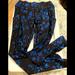 Lululemon Athletica Pants & Jumpsuits | Blue Floral Lululemon | Color: Black/Blue | Size: 6