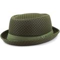 The Hat Depot Unisex Light Weight Classic Soft Cool Mesh Pork Pie hat, Olive, Large-X-Large