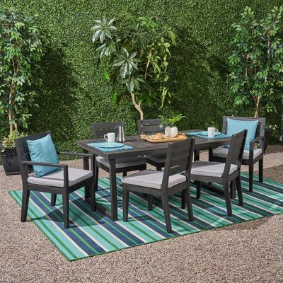 Christopher Knight Homenestor Outdoor 6 Seater Acacia Wood Dining Set By Home Dailymail - Delani 5pc Wicker Patio Dining Set Christopher Knight Home