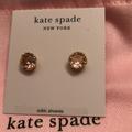 Kate Spade Jewelry | Kate Spade Pink Cubic Zirconia Pierced Earrings | Color: Gold/Pink | Size: Os