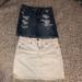 American Eagle Outfitters Skirts | Denim And White Jean Skirt | Color: Blue/White | Size: 2