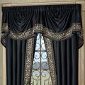 Kensington Empire Valance Black 110 x 28, 110 x 28, Black