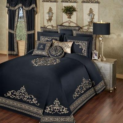 Kensington Grande Bedspread Set Black, Queen, Black