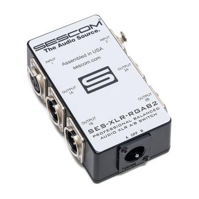Sescom SES-XLR-RGAB2 2-Channel Balanced XLR Passive A/B Audio Switch SES-XLR-RGAB2