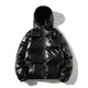 Parka à capuche coupe-vent pour hommes manteau Harajuku chaud vestes zippées décontractées pour