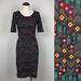 Lularoe Dresses | Lularoe Julia Geometric Print Dress | Color: Black/Blue | Size: Xxs