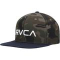 Men's RVCA Camo/Navy Twill II Snapback Hat