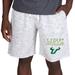 Men's Concepts Sport White/Charcoal South Florida Bulls Alley Fleece Shorts