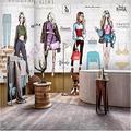 MUMUWUSG 3D Effect Photo Wallpaper Color Clothing Girl Clothes Wallpaper 3D Panoramic Wall Tapestry Photo Wallpaper Mural Large Mural Bedroom Eco-Friendly Wallpaper Decoration 200X150Cm