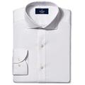 Buttoned Down Slim Fit Solid Pocket Options Dress Shirt, White, 17.5" Neck 38" Sleeve