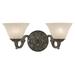 Framburg Napoleonic 17 Inch 2 Light Bath Vanity Light - 7882 MB/WH