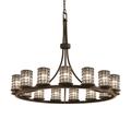 Justice Design Group Wire Glass Dakota 42 Inch 15 Light Chandelier - WGL-8715-10-SWCB-MBLK