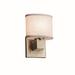 Justice Design Group Textile 9 Inch Wall Sconce - FAB-8707-30-WHTE-MBLK-LED1-700