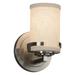 Justice Design Group Textile 8 Inch Wall Sconce - FAB-8451-10-CREM-NCKL-LED1-700