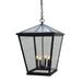Arroyo Craftsman Devonshire 24 Inch Tall 4 Light Outdoor Hanging Lantern - DEH-17CLR-MB